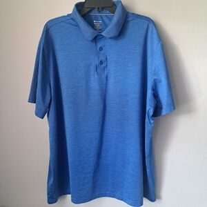 Member's Mark Performance Polo Men's XXL Blue Short Sleeve Golf Casual